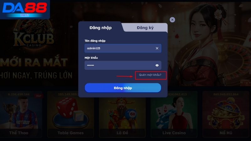 FAQ-Giải đáp về quy trình đăng nhập DA88