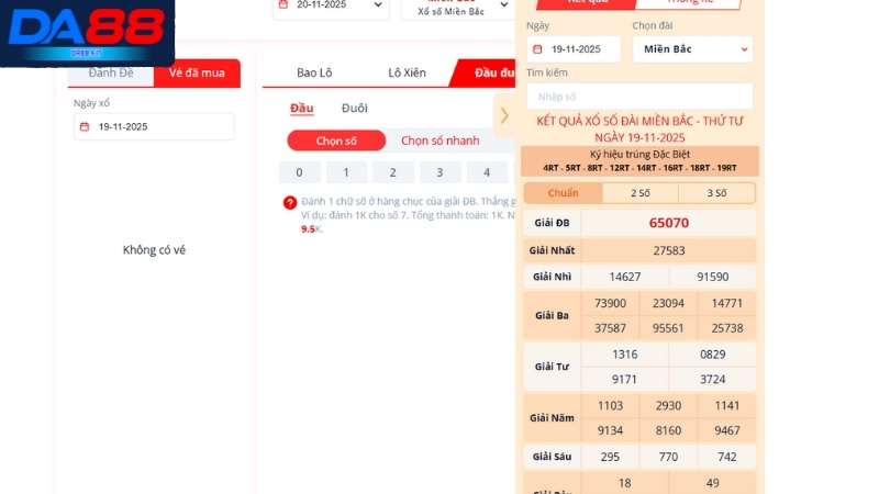 Kinh nghiệm chiến thắng tại xổ số 3 miền DA88