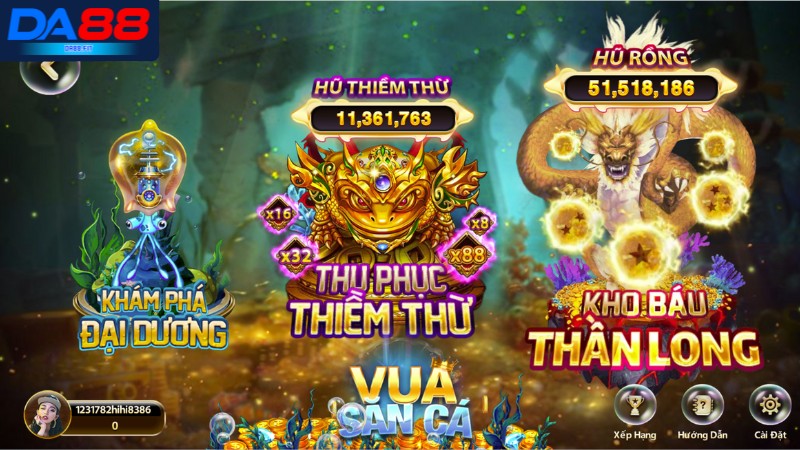 Những ưu điểm nổi bật mà chỉ bắn cá DA88 mới hội tụ đầy đủ